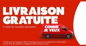 Livraison gratuite sur votre épicerie Metro