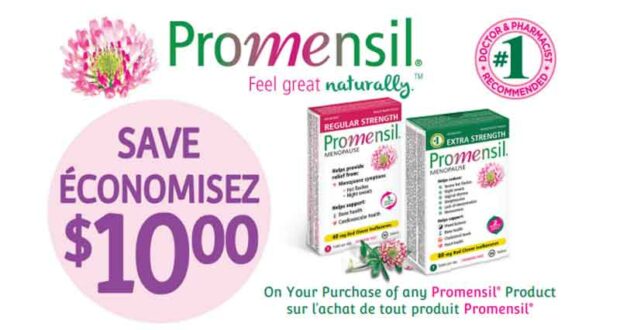 Économisez 10 $ sur l'achat de tout produit Promensil