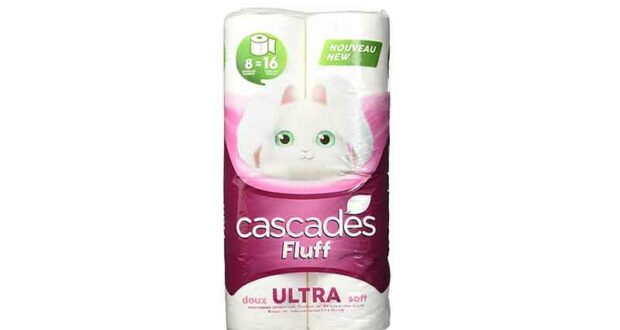 Emballage de 8 rouleaux doubles Cascades Fluff à 2.99$