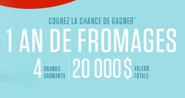 Gagnez 1 an de fromages (4 gagnants) (Valeur totale : 20 000 $)