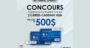 Gagnez 1000 $ en cartes-cadeaux VISA prépayées