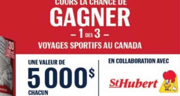 Gagnez 3 voyages sportifs au Canada (5000 $ chacun)