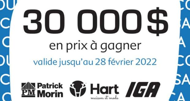 Gagnez 30 cartes-cadeaux de 1000 $ chacune