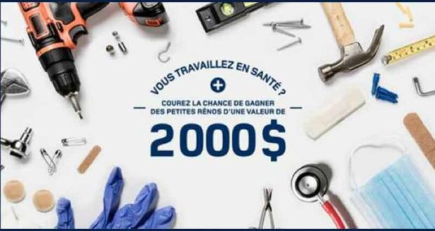 Gagnez des petites rénos de 2000 $ (4 gagnants)