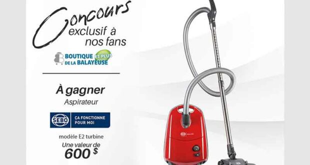 Gagnez un aspirateur SEBO Canada (Valeur de 600 $)