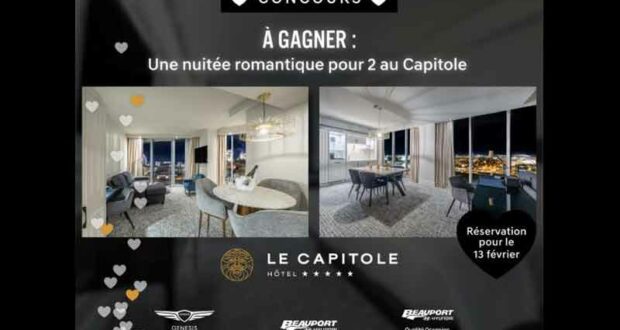 Gagnez une nuitée pour 2 dans une splendide suite chez Le Capitole Hôtel