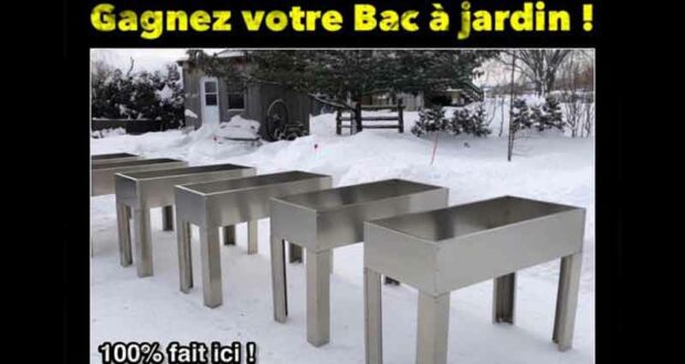 Gagnez votre bacs a jardin en aluminium (Valeur de 400 $)