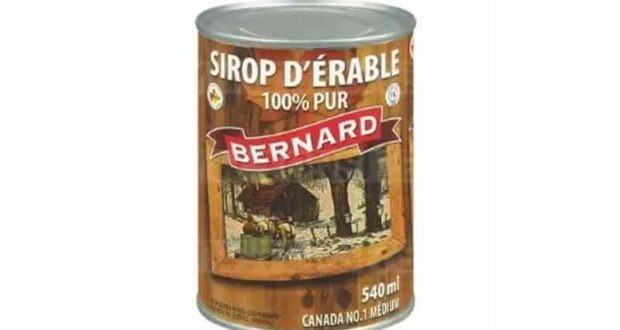 Sirop d’érable 100% pur Bernard à 4.88$