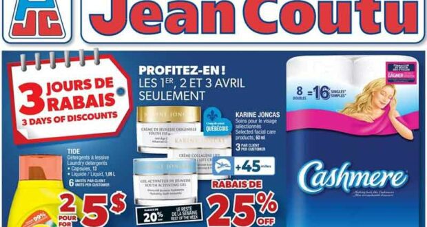 Circulaire Jean Coutu du 31 mars au 6 avril 2022