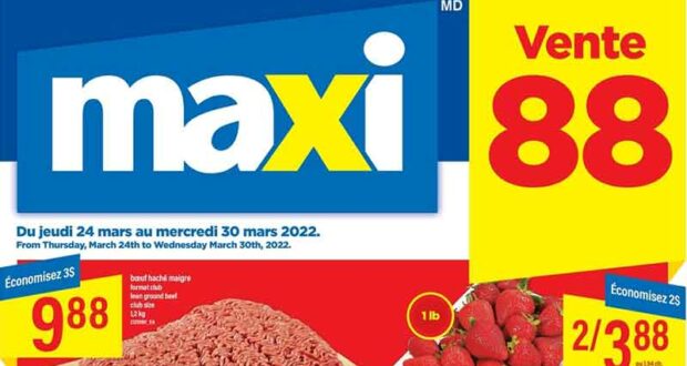 Circulaire Maxi du 24 mars au 30 mars 2022