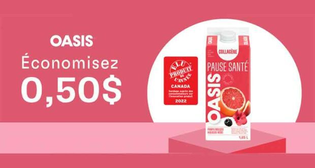 Coupon de 0.50 $ sur le jus Oasis