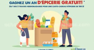 Gagnez 1 an d'épicerie d'une valeur de 5000 $