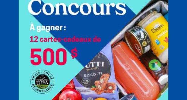 Gagnez 12 cartes-cadeaux Les Fermes Lufa de 500 $ chacune