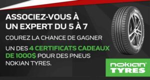 Gagnez 4 certificats-cadeaux Nokian Tyres de 1000 $ chacun