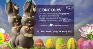Gagnez Un lapin de 3 pieds (4200g) en chocolat Giacomo