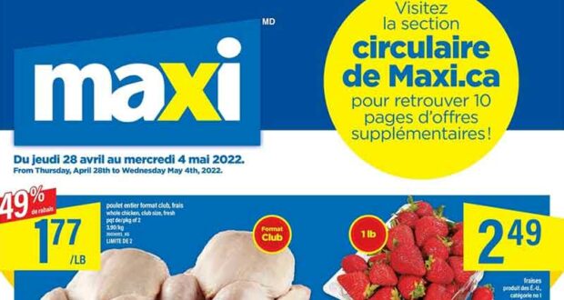 Circulaire Maxi du 28 avril au 4 mai 2022
