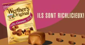 Échantillons des Caramels enrobés de chocolat au lait Werther’s Original