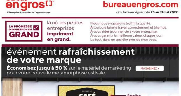 Circulaire Bureau en Gros du 25 mai au 31 mai 2022