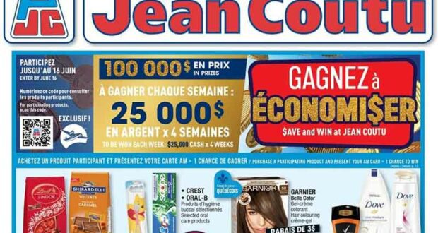 Circulaire Jean Coutu du 26 mai au 01 juin 2022