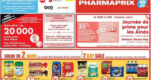 Circulaire Pharmaprix du 28 mai au 3 juin 2022