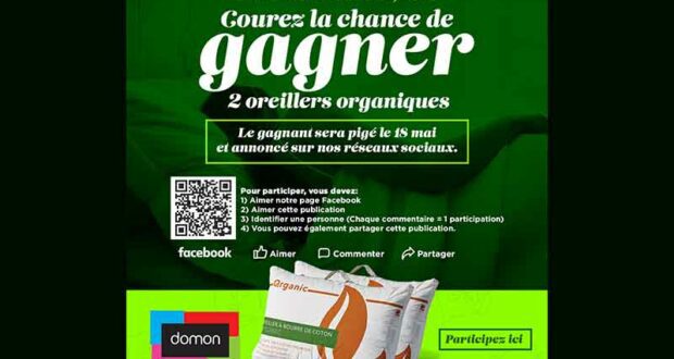 Gagnez 2 oreillers organiques