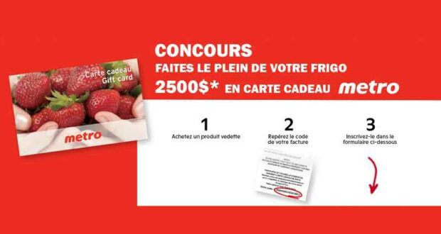 Gagnez 2500$ en carte-cadeau chez Metro