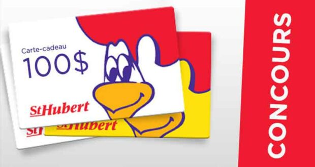 Gagnez 60 cartes cadeaux St Hubert de 100 $