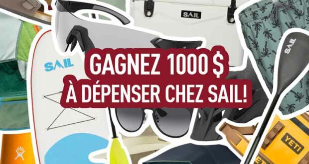 Gagnez une carte-cadeau SAIL de 1000 $