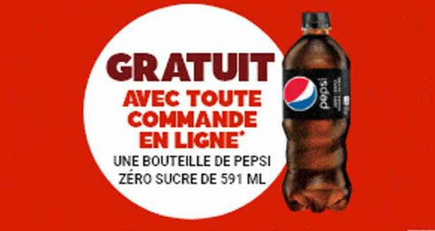 Une bouteille de Pepsi Zero Sucre à 0$