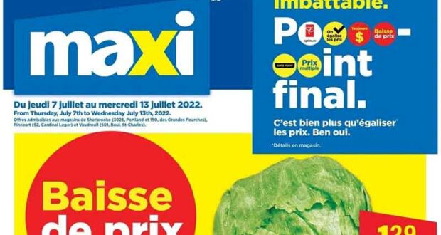 Circulaire Maxi du 7 juillet au 13 juillet 2022