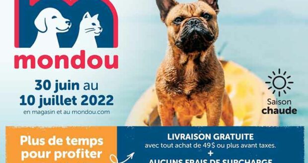 Circulaire Mondou du 30 juin au 10 juillet 2022