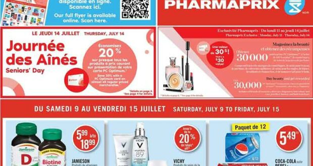 Circulaire Pharmaprix du 9 juillet au 15 juillet 2022