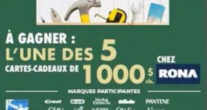 Gagnez 5 cartes cadeaux RONA de 1000 $ chacune