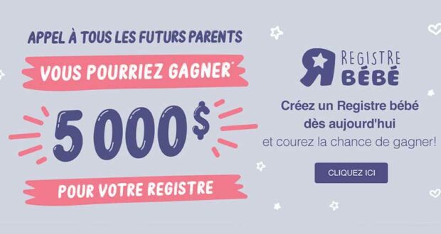 Gagnez une carte cadeau Babies R Us de 5000 $