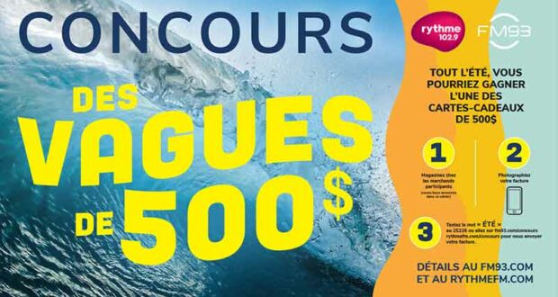 Gagnez une des 7 cartes prépayées de 500$ chacune