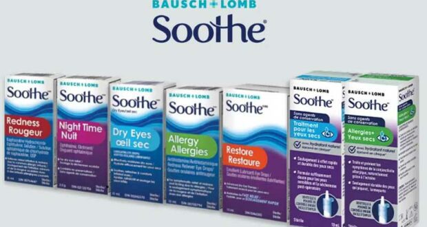 Échantillons gratuits des gouttes pour les yeux secs Soothe