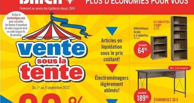 Brick Circulaire du 1 septembre au 5 septembre 2022