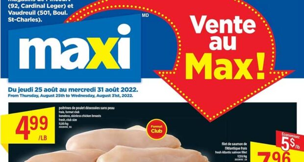 Circulaire Maxi du 25 août au 31 août 2022