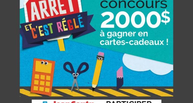 Gagnez 11 cartes cadeaux Jean Coutu de 100$ à 1000 $