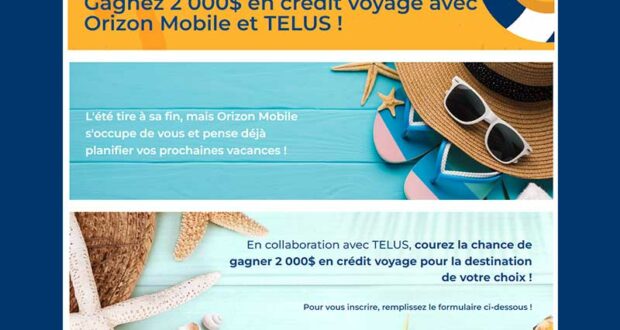 Gagnez 2000 $ en crédit voyage