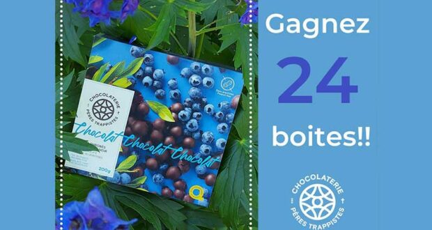 Gagnez 24 boîtes bleuets enrobés de chocolat noir