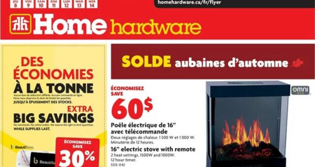 Circulaire Home Hardware du 8 septembre au 14 septembre 2022