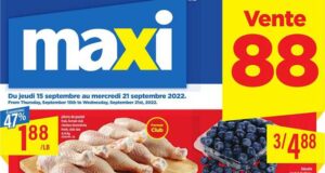 Circulaire Maxi du 15 septembre au 21 septembre 2022