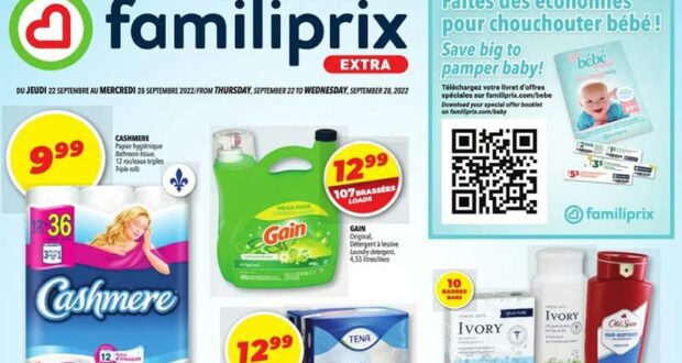 Familiprix Circulaire du 22 septembre au 28 septembre 2022