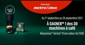 Gagnez 30 machines à café Nespresso Vertuo (250 $ chacune)