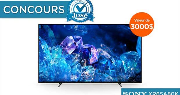 Gagnez un téléviseur 65 pouces OLED Sony (Valeur de 3000 $)