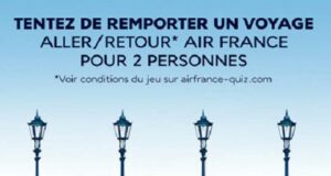 Gagnez un voyage aller-retour pour 2 personnes à PARIS