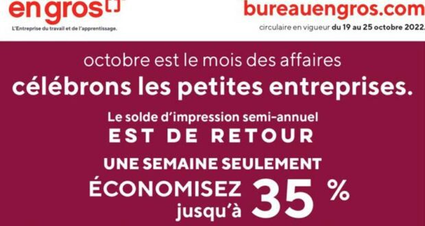 Circulaire Bureau en Gros du 19 octobre au 25 octobre 2022