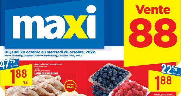 Circulaire Maxi du 20 octobre au 26 octobre 2022