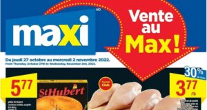 Circulaire Maxi du 27 octobre au 2 novembre 2022